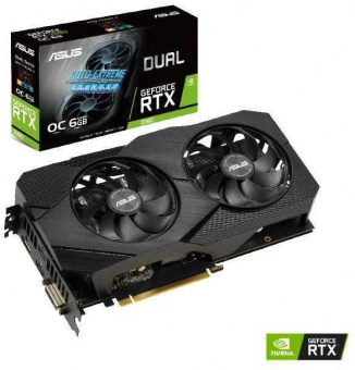 Видеокарта Asus PCI-E DUAL-RTX2060-O6G-EVO NVIDIA GeForce RTX 2060 6144Mb 192 GDDR6 1365/14000 DVIx1 HDMIx2 DPx1 HDCP Ret от магазина РЭССИ