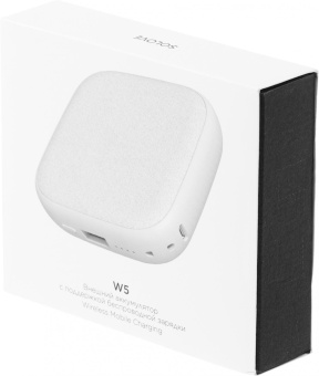 Мобильный аккумулятор Solove Solove W5 10000mAh 2.1A беспров.зар. серый (W5 WHITE UPDATED RUS) от магазина РЭССИ