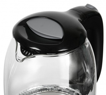 Чайник электрический Starwind SKG1210 1.7л. 2200Вт черный (корпус: стекло) от магазина РЭССИ