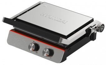 Электрогриль Hyundai HYG-4046 2200Вт черный/серебристый от магазина РЭССИ