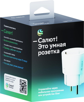 Умная розетка Sber SBDV-00123 EUBT Wi-Fi белый от магазина РЭССИ