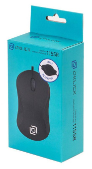 Мышь Оклик 115SR черный оптическая (1000dpi) USB для ноутбука (3but) от магазина РЭССИ