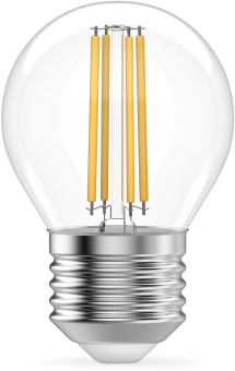 Лампа филам. Gauss Filament 10Вт цок.:E27 шар св.свеч.бел.теп. (упак.:10шт) (52210) от магазина РЭССИ
