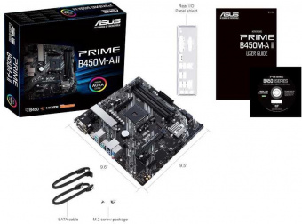 Материнская плата Asus PRIME B450M-A II Soc-AM4 AMD B450 4xDDR4 mATX AC`97 8ch(7.1) GbLAN RAID+VGA+DVI+HDMI от магазина РЭССИ