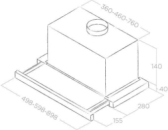 Вытяжка встраиваемая Elica Elite 14 Lux GRVT/A/90 серебристый/стекло черное управление: кнопочное (1 мотор) от магазина РЭССИ