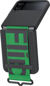 Чехол (клип-кейс) Samsung для Samsung Galaxy Z Flip4 Silicone Cover with Strap Z Flip4 черный (EF-GF721TBEGRU) от магазина РЭССИ