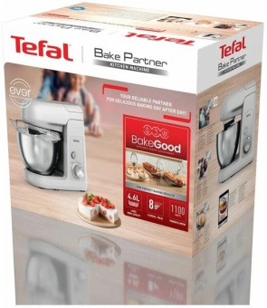 Кухонная машина Tefal Bake Partner QB520B38 планетар.вращ. 1100Вт серый/серебристый от магазина РЭССИ