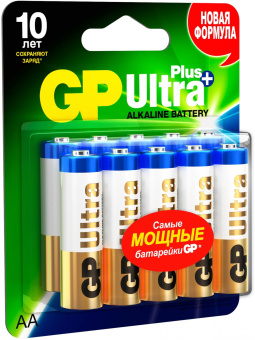 Батарея GP Ultra Plus Alkaline GP 15AUP-2CR10 AA (10шт) блистер от магазина РЭССИ