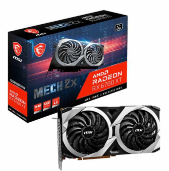 Видеокарта MSI PCI-E 4.0 RX 6700 XT MECH 2X 12G AMD Radeon RX 6700XT 12288Mb 192 GDDR6 2474/16000 HDMIx1 DPx3 HDCP Ret от магазина РЭССИ