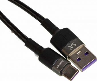 Кабель Super Fast 5A USB (m)-USB Type-C (m) 2м черный от магазина РЭССИ