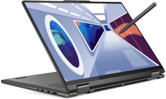 Ноутбук Lenovo Yoga 7 16IRL8 Core i5 1340P 16Gb SSD512Gb Intel Iris Xe graphics 16" IPS Touch 2.5K (2560x1600) Windows 11 Home grey WiFi BT Cam (82YN001YRK) от магазина РЭССИ