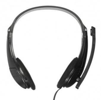 Наушники с микрофоном Оклик HS-M150 черный 2.2м накладные оголовье (428963) от магазина РЭССИ