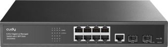 Коммутатор Cudy GS2008S2 (L2) 8x1Гбит/с 2SFP управляемый от магазина РЭССИ