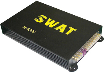 Усилитель автомобильный Swat M-4.100 четырехканальный от магазина РЭССИ