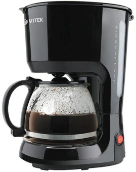 Кофеварка капельная Vitek VT-1528-01 750Вт черный от магазина РЭССИ