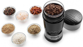 Кофемолка Delonghi KG210 170Вт сист.помол.:ротац.нож вместим.:90гр черный от магазина РЭССИ