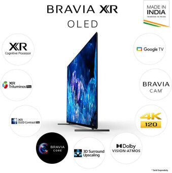 Телевизор OLED Sony 55" XR-55A80K BRAVIA титановый черный 4K Ultra HD 100Hz DVB-T DVB-T2 DVB-C DVB-S DVB-S2 USB WiFi Smart TV от магазина РЭССИ
