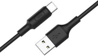Кабель Hoco X25 Soarer X25 USB (m)-USB Type-C (m) 1м черный коробка от магазина РЭССИ