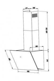 Вытяжка каминная Weissgauff Tau 60 TC белый управление: сенсорное (1 мотор) от магазина РЭССИ