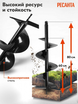 Бур для мотобуров Ресанта AG-250 (70/13/34) от магазина РЭССИ