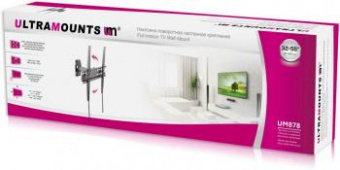Кронштейн для телевизора Ultramounts UM878 черный 32"-55" макс.35кг настенный поворотно-выдвижной и наклонный от магазина РЭССИ