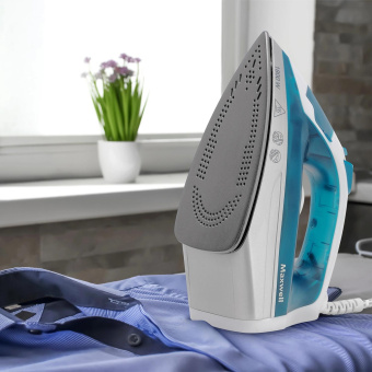 Утюг Maxwell MW-3056 1800Вт белый/синий от магазина РЭССИ