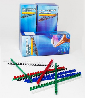 Пружины для переплета пластиковые Office Kit d=32мм 251-280лист A4 черный (50шт) BP2100 от магазина РЭССИ