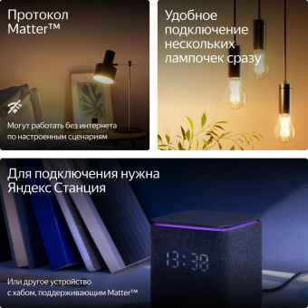 Умная лампа Yandex YNDX-00557 E14 6Вт 520lm Wi-Fi (упак.:1шт) от магазина РЭССИ