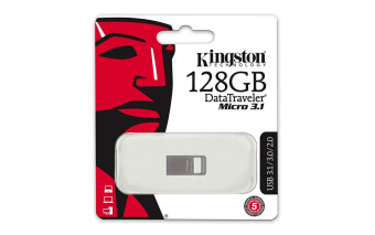 Флеш Диск Kingston 128Gb DataTraveler Micro 3.1 DTMC3/128GB USB3.1 серебристый от магазина РЭССИ