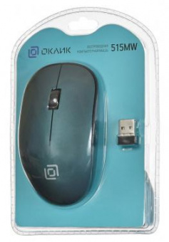 Мышь Оклик 515MW черный/зеленый оптическая (1000dpi) беспроводная USB для ноутбука (3but) от магазина РЭССИ