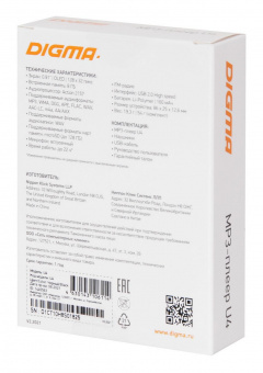 Плеер Flash Digma U4 8Gb черный/0.91"/FM/microSDHC от магазина РЭССИ