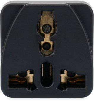 Адаптер-переходник SunWind SW-A120B (1 розетка) черный (коробка) от магазина РЭССИ