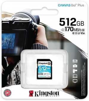 Флеш карта SDXC 512Gb Class10 Kingston SDG3/512GB Canvas Go! Plus w/o adapter от магазина РЭССИ