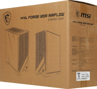 Корпус MSI MAG Forge 120A черный без БП ATX 2x120mm 2xUSB3.0 audio bott PSU от магазина РЭССИ