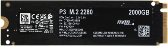 Накопитель SSD Crucial PCIe 3.0 x4 2TB CT2000P3SSD8 P3 M.2 2280 от магазина РЭССИ