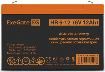 Батарея для ИБП Exegate EX282955 6В 12Ач от магазина РЭССИ