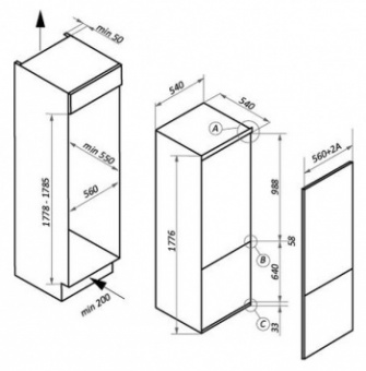 Холодильник Maunfeld MBF177NFWH белый (двухкамерный) от магазина РЭССИ