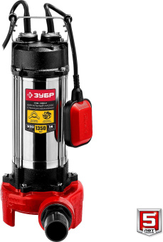 Насос фекальный Зубр НПФ-1350-Р 1350Вт 19800л/час от магазина РЭССИ
