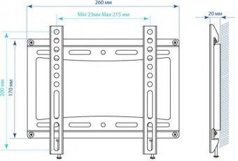 Кронштейн для телевизора Kromax IDEAL-5 белый 15"-47" макс.35кг настенный фиксированный от магазина РЭССИ