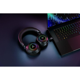 Наушники с микрофоном Razer Kraken V4 черный накладные BT оголовье (RZ04-05170100-R3M1) от магазина РЭССИ