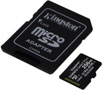 Флеш карта microSDXC 256Gb Kingston SDCS2/256GB Canvas Select Plus + adapter от магазина РЭССИ
