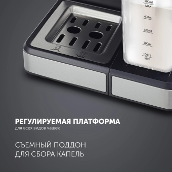 Кофеварка рожковая Polaris PCM 1536E Adore Cappuccino 1350Вт нержавеющая сталь/черный от магазина РЭССИ