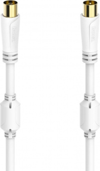 Кабель антенный Hama H-205246 Coax (m)/Coax (f) 1.5м. феррит.кольца Позолоченные контакты белый (00205246) от магазина РЭССИ