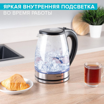 Чайник электрический Scarlett SC-EK27G35 1.8л. 1800Вт сталь/черный (корпус: стекло) от магазина РЭССИ