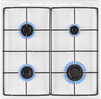 Плита Газовая Weissgauff WGS G1G02 W белый (стеклянная крышка) реш.сталь от магазина РЭССИ