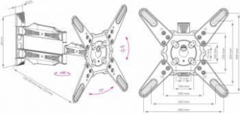 Кронштейн для телевизора Kromax ATLANTIS-40 белый 22"-65" макс.40кг настенный поворот и наклон от магазина РЭССИ