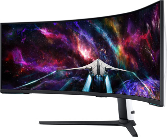 Монитор Samsung 57" Odyssey Neo G9 S57CG952NI черный VA LED 32:9 HDMI полуматовая HAS Piv 420cd 178гр/178гр 7680x2160 240Hz FreeSync Premium Pro DP Dual UHD USB 19кг от магазина РЭССИ