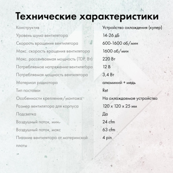 Устройство охлаждения(кулер) GMNG GG-CPC220-ARGB2 ARGB 120x120x25mm Soc-AM5/AM4/1151/1200/2066/1700 белый 4-pin 14-26dB Al+Cu LCD 220W 550gr Ret (GG-CPC220-ARGB2-WH) от магазина РЭССИ