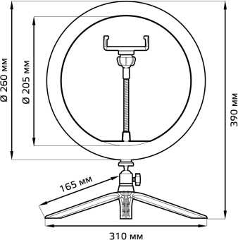 Осветитель Gauss Ring Light 14W 700lm от магазина РЭССИ