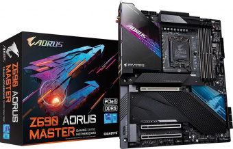 Материнская плата Gigabyte Z690 AORUS MASTER Soc-1700 Intel Z690 4xDDR5 eATX AC`97 8ch(7.1) 10Gigabit RAID+DP от магазина РЭССИ